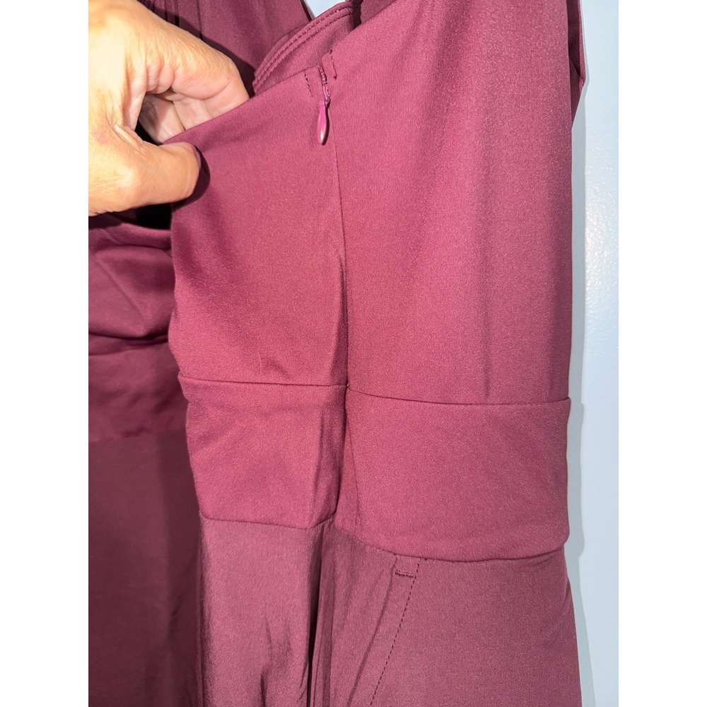 Halara Breezeful NEW one piece maroon long wide leg jumpsuit size 1x plus - Picture 6 of 11